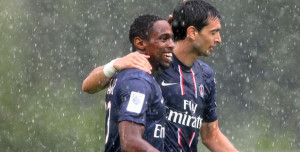 La joie de Jean-Eudes Maurice après un but avec PSG