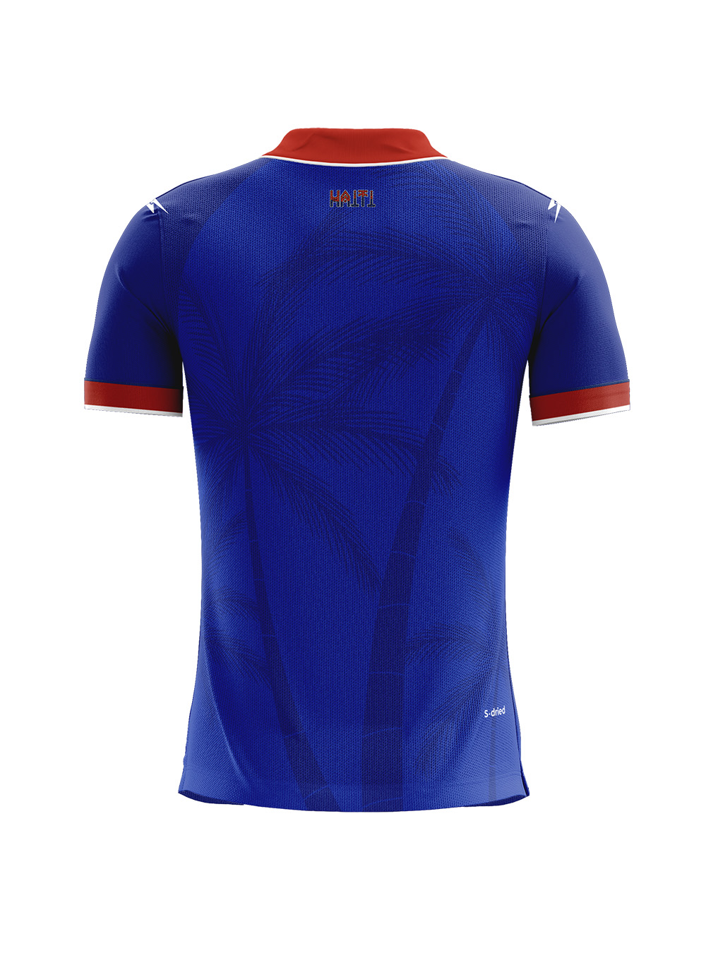 camiseta fans azul espalda