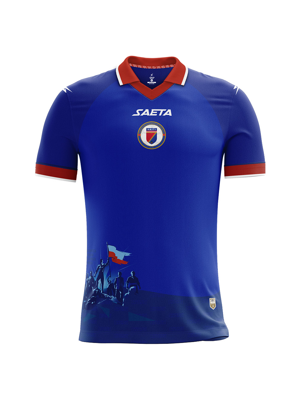 camiseta fans azul frente